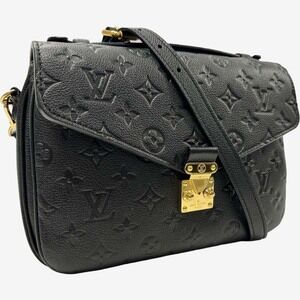 Louis Vuitton Pochette Metis Empreinte Noir 2way Shoulder Bag Black